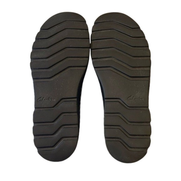 Clarks Vanek Step Loafer Black Oily Leather Men's Size 11 - Picture 8 of 10